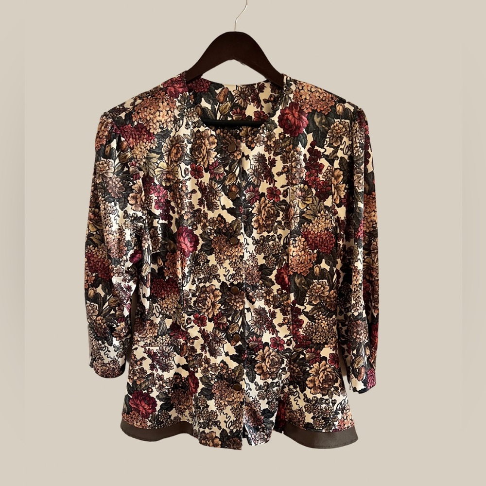 Fall floral peplum